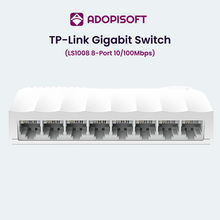 Load image into Gallery viewer, ADOPISOFT | TP-Link LS1008 8-Port 10/100Mbps Desktop Network Switch Hub
