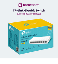 Load image into Gallery viewer, ADOPISOFT | TP-Link LS1008 8-Port 10/100Mbps Desktop Network Switch Hub
