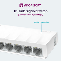 Load image into Gallery viewer, ADOPISOFT | TP-Link LS1008 8-Port 10/100Mbps Desktop Network Switch Hub
